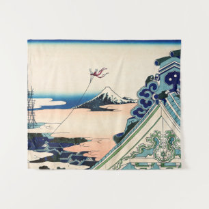 Katsushika Hokusai - Asakusa Honganji temple, Edo Wandkleed