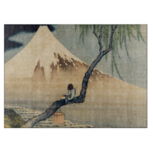 Katsushika Hokusai - Boy Kijkend de Fuji Snijplank