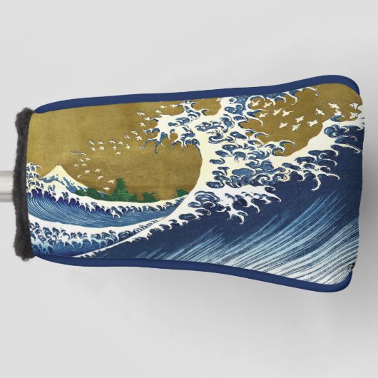 Katsushika Hokusai - Colored Big Wave Golfheadcover (Voorkant)
