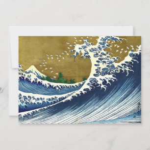 Katsushika Hokusai - Colored Big Wave Kaart