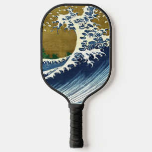 Katsushika Hokusai - Colored Big Wave Pickleball Paddle