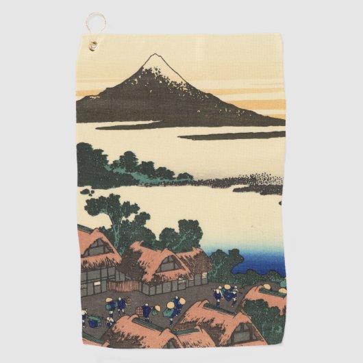 Katsushika Hokusai Dawn in de provincie Kai Golfhanddoek (Voorkant)