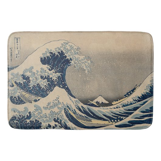 Katsushika Hokusai. De Grote Golf van Kanagawa Badmat (Voorkant)