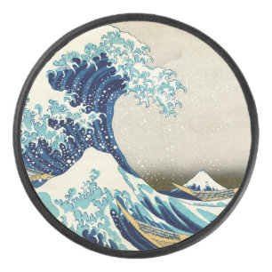 Katsushika Hokusai - De Grote Golf van Kanagawa Hockey Puck