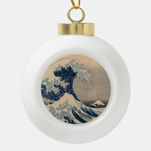 Katsushika Hokusai. De Grote Golf van Kanagawa Keramische Bal Ornament