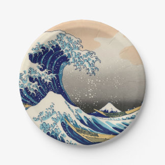 KATSUSHIKA HOKUSAI - De grote golf van Kanagawa Papieren Bordje