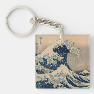 Katsushika Hokusai. De Grote Golf van Kanagawa Sleutelhanger