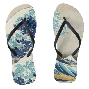 Katsushika Hokusai - De Grote Golf van Kanagawa Teenslippers