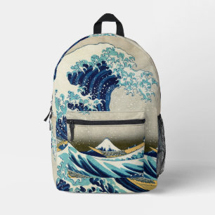 Katsushika Hokusai - De Grote Golf voor Kanagawa Bedrukte Rugzak