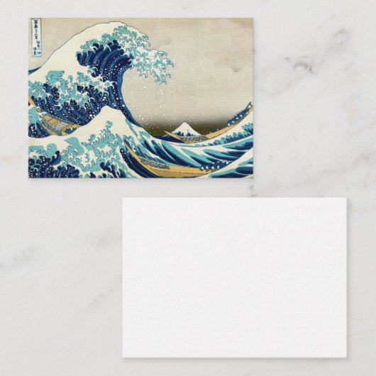 Katsushika Hokusai - De Grote Golf voor Kanagawa Notitiekaartje (Voorkant / Achterkant)