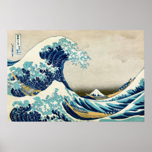 Katsushika Hokusai - De Grote Golf voor Kanagawa Poster
