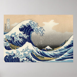 KATSUSHIKA HOKUSAI DE GROTE WAVE VAN KANAGAWA POSTER