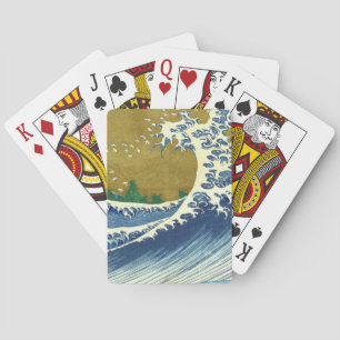 Katsushika Hokusai - Een gekleurde Big Wave Pokerkaarten