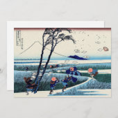 Katsushika Hokusai - Ejiri in de provincie Suruga Kaart (Voorkant / Achterkant)