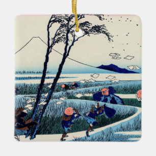 Katsushika Hokusai - Ejiri in de provincie Suruga Keramisch Ornament