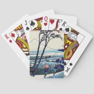 Katsushika Hokusai - Ejiri in de provincie Suruga Pokerkaarten