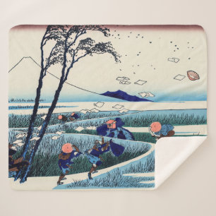 Katsushika Hokusai - Ejiri in de provincie Suruga Sherpa Deken