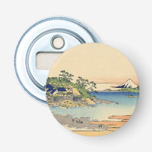 Katsushika Hokusai Enoshima in de provincie Sagami Button Flesopener