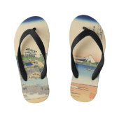 Katsushika Hokusai Enoshima in de provincie Sagami Kinder Teenslippers (Voetbed)