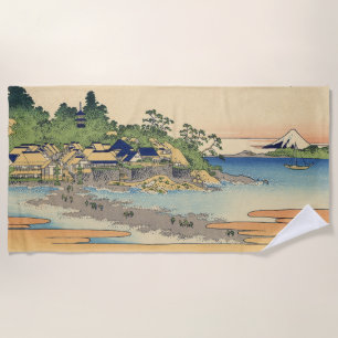 Katsushika Hokusai Enoshima in de provincie Sagami Strandlaken