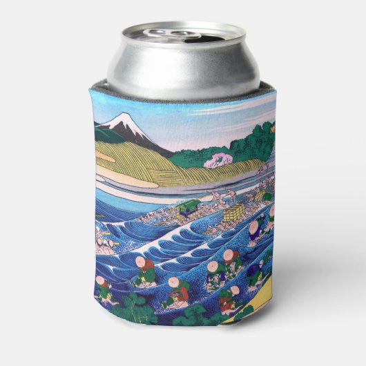 Katsushika Hokusai - Fuji van Kanaya op Tokaido Blikjeskoeler (Blikje Achterkant)