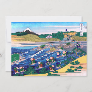 Katsushika Hokusai - Fuji van Kanaya op Tokaido Kaart