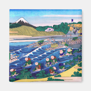 Katsushika Hokusai - Fuji van Kanaya op Tokaido Magneet