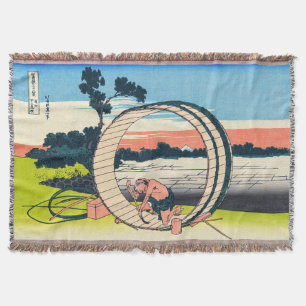 Katsushika Hokusai - Fujimigahara, provincie Owari Deken