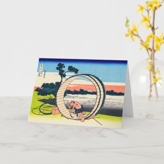 Katsushika Hokusai - Fujimigahara, provincie Owari Kaart (Gele Bloem)