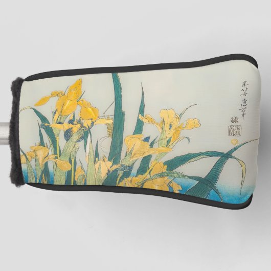 Katsushika Hokusai - Grasshopper en Iris Golfheadcover (Voorkant)