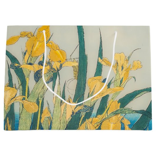Katsushika Hokusai - Grasshopper en Iris Groot Cadeauzakje (Voorkant)