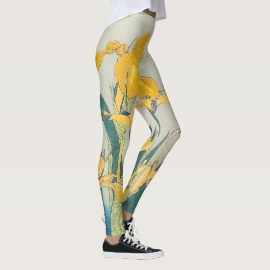 Katsushika Hokusai - Grasshopper en Iris Leggings (Rechts)