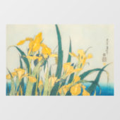 Katsushika Hokusai - Grasshopper en Iris Raamsticker (Vel)