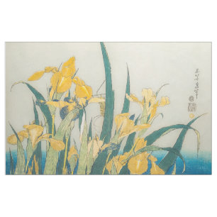 Katsushika Hokusai - Grasshopper en Iris Stof