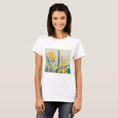 Katsushika Hokusai - Grasshopper en Iris T-shirt (Voorkant volledig)