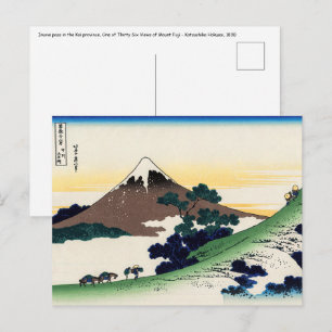 Katsushika Hokusai - Inume pas, provincie Kai Briefkaart