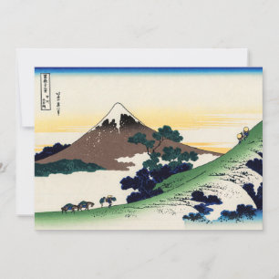 Katsushika Hokusai - Inume pass, provincie Kai Kaart