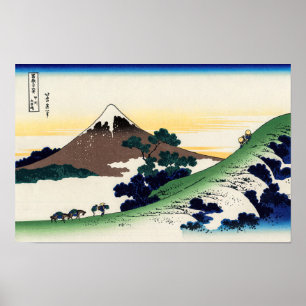 Katsushika Hokusai - Inume pass, provincie Kai Poster
