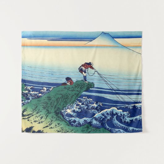 Katsushika Hokusai - Kajikazawa in de provincie Ka Wandkleed (Voorkant (horizontaal))