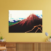 Katsushika Hokusai - Lichtjes onder de top Canvas Afdruk (Insitu (Woonkamer))