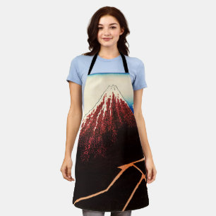 Katsushika Hokusai - Lichtjes onder de top Schort