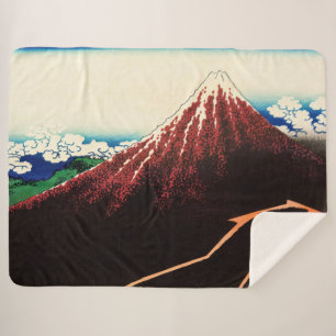 Katsushika Hokusai - Lichtjes onder de top Sherpa Deken