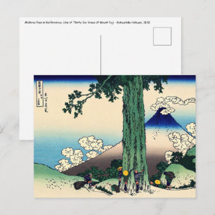 Katsushika Hokusai - Mishima Pass in Kai Province Briefkaart