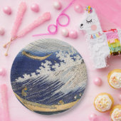 Katsushika Hokusai. Oceaangolven Papieren Bordje (Feest)