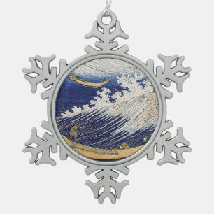 Katsushika Hokusai. Oceaangolven Tin Sneeuwvlok Ornament