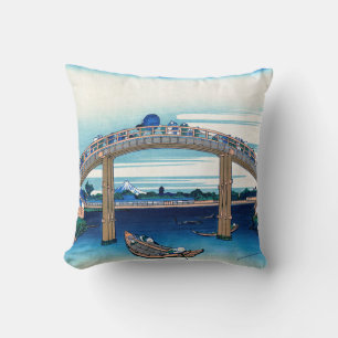 Katsushika Hokusai - onder Mannen Bridge, Fukagawa Kussen