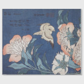 Katsushika Hokusai Peonies en Canarische Eilanden Cadeaupapier (Vlak)