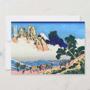 Katsushika Hokusai - Rug Fuji, Minobu Bedankkaart