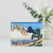 Katsushika Hokusai - Rug Fuji, Minobu Briefkaart (Staand voorkant)