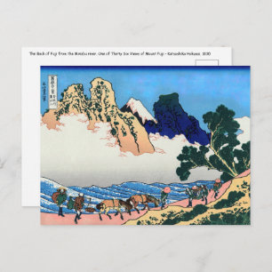 Katsushika Hokusai - Rug Fuji, Minobu Briefkaart